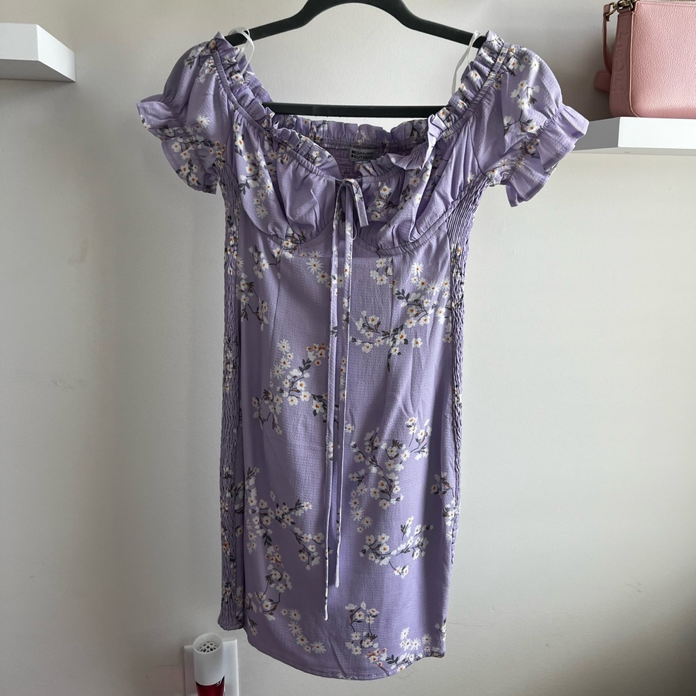 Savona Lilac Floral Dress Beginning Boutique
